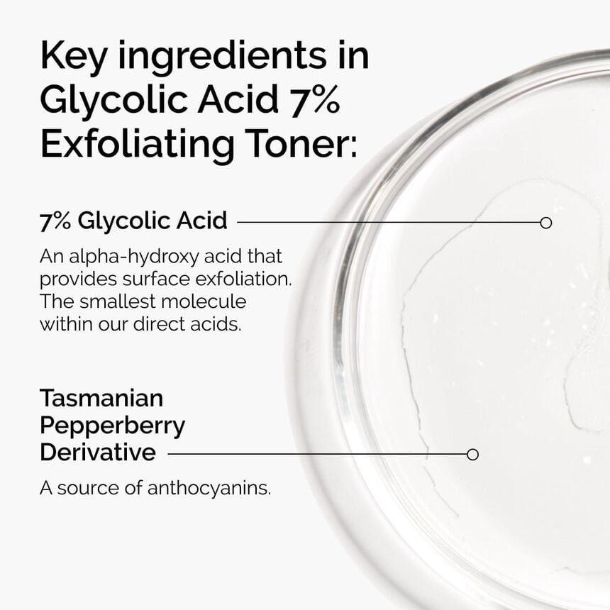 Glycolic Acid 7% Exfoliating Toner Brightening Face Treatment - Image 3
